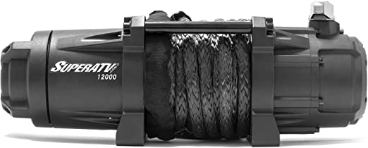 SuperATV 12,000 lb Black Ops Winch with Wireless Remote and Synthetic Rope