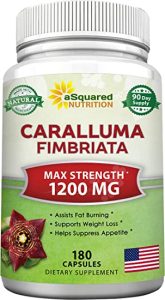 Caralluma Fimbriata 1200mg - 180 Capsules, Natural Extract Weight Loss Diet Pill Supplements